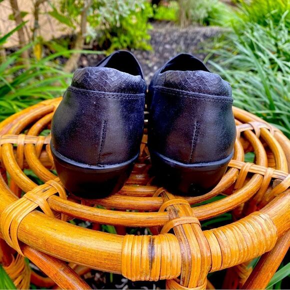 NEW KIM ROGERS DANNERY LACER CUT TEXTURED FAUX LEATHER SLIP ON LOAFERS BLACK 6 - Picture 7 of 8